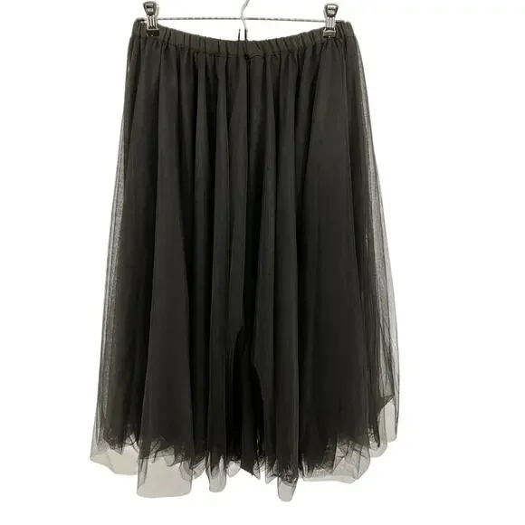 Cynthia Rowley Voluminous Black Tulle Midi Skirt Size M NWT - Picture 3 of 5